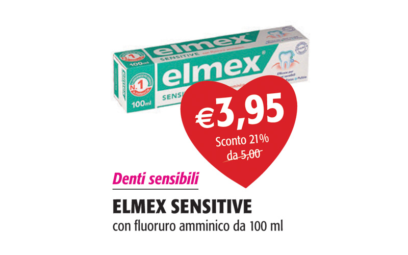 Elmex Sensitive con Fluoro Amminico da 100 ml